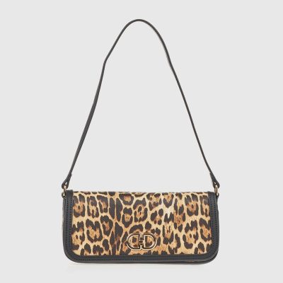 Verde 16-8037 Γυναικεία Τσάντα Ώμου Animal Print