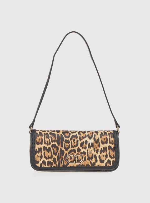 Verde 16-8037 Γυναικεία Τσάντα Ώμου Animal Print