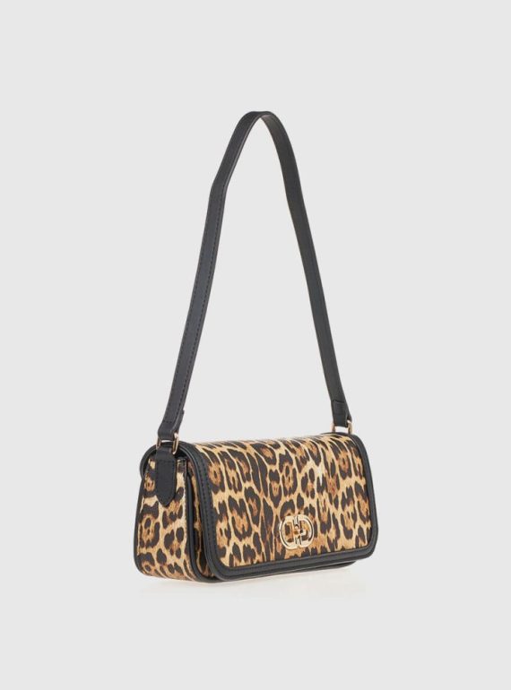 Verde 16-8037 Γυναικεία Τσάντα Ώμου Animal Print