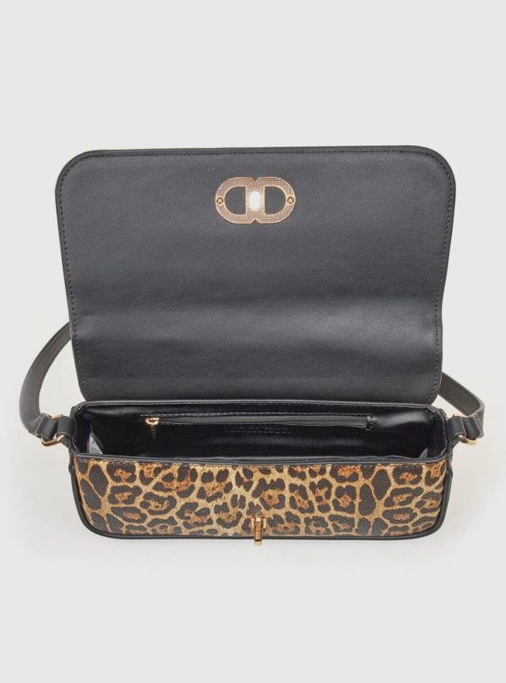 Verde 16-8037 Γυναικεία Τσάντα Ώμου Animal Print